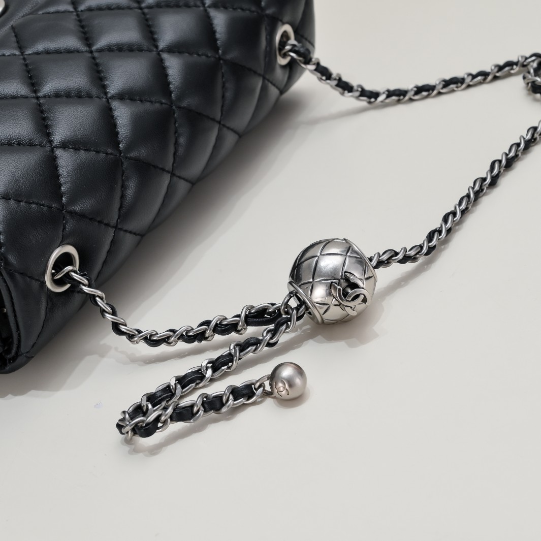 Chanel Cross Body Metal Ball Chain Shoulder Bag Handbag