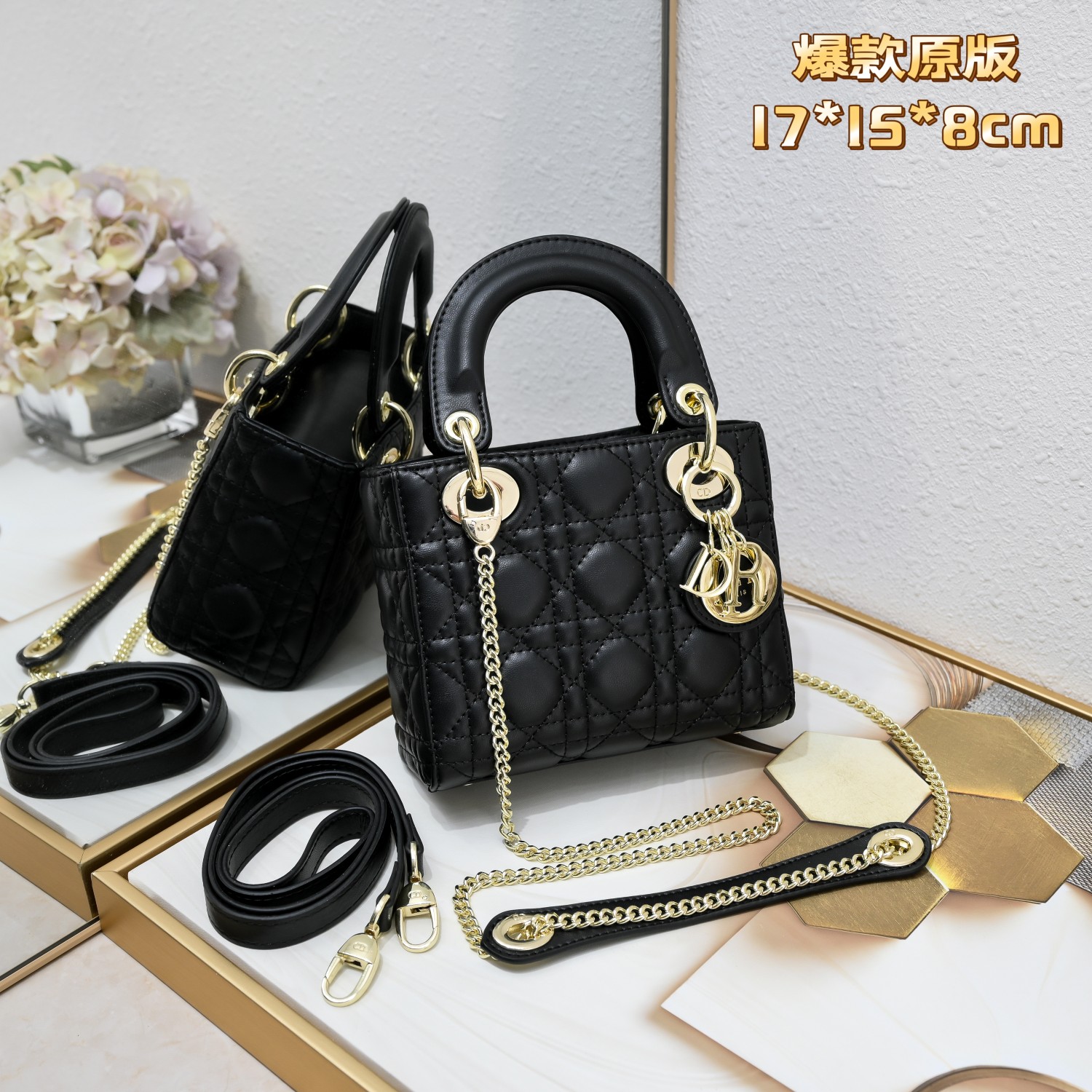 Dior Mini Lady Bag-Lambskin shoulder bag (Replica)