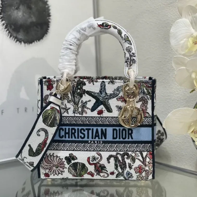 10A + top quality Dior Medium Lady D-Lite Bag 9920 LM003 24cm