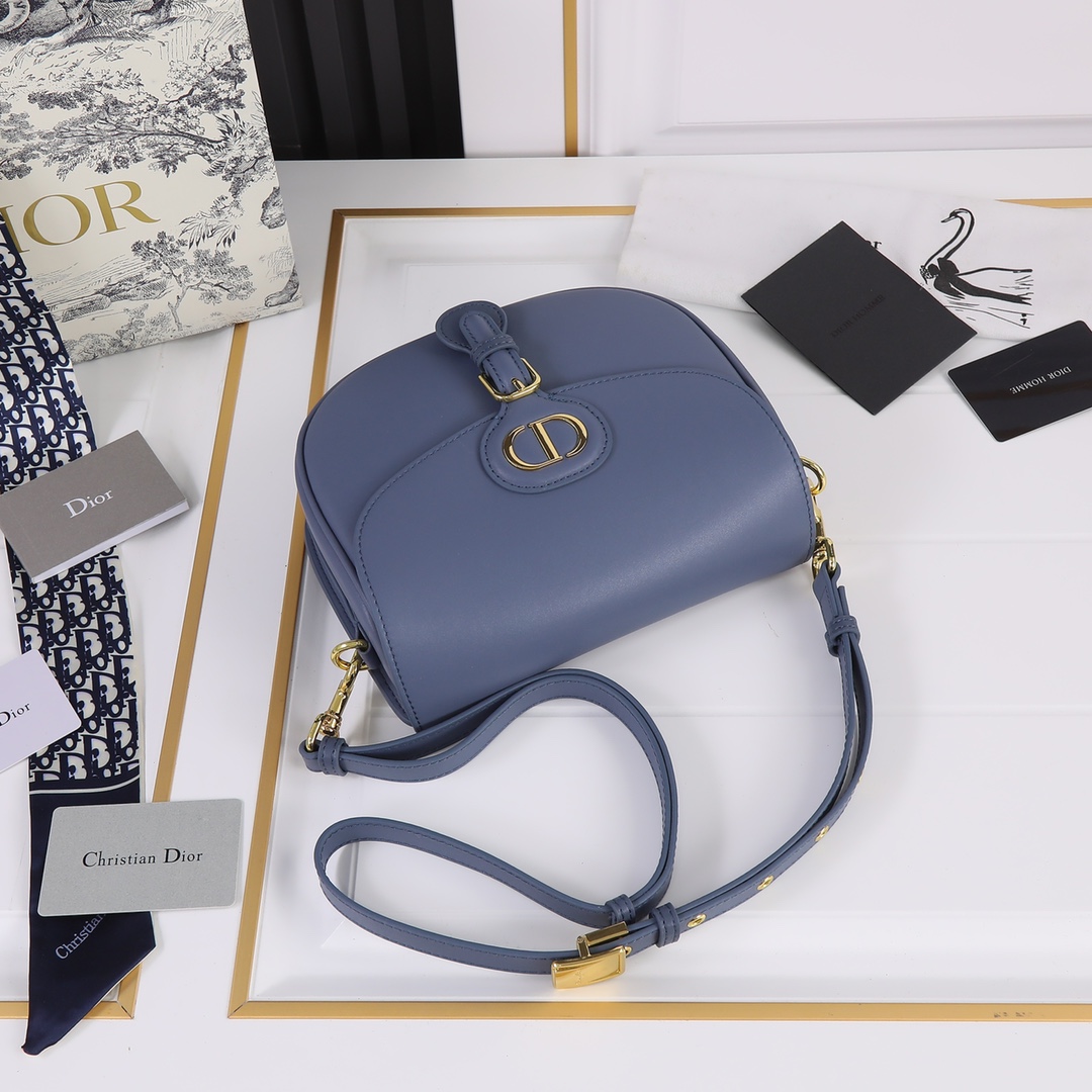 Medium Dior Bobby bag Blue CD-2011 XB081 22cm
