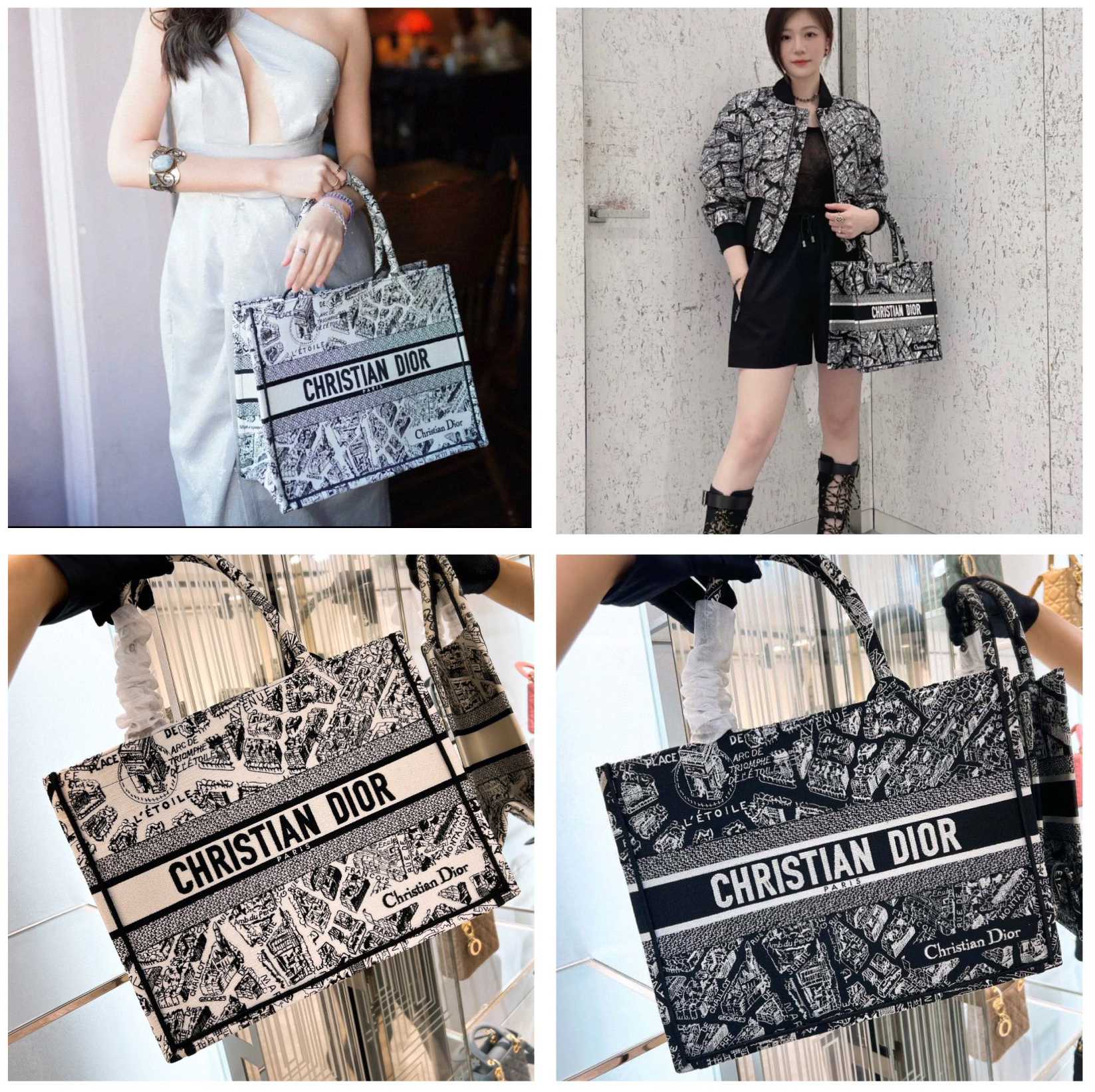 10A + top quality Medium Dior Book Tote 1296 DLAM022 36cm