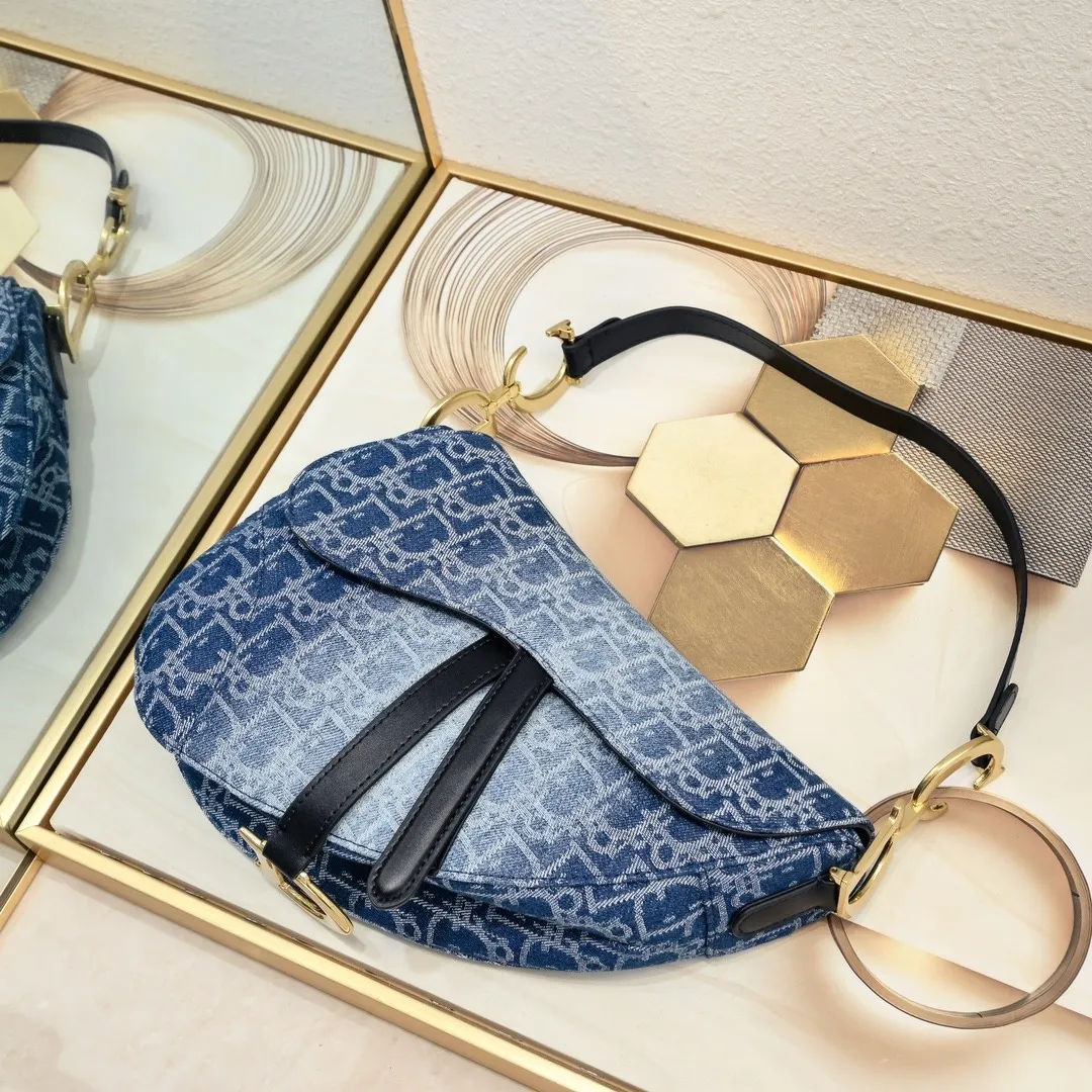 Dior Denim Saddle Bag Shoulder Bag Handbag  (Replica)
