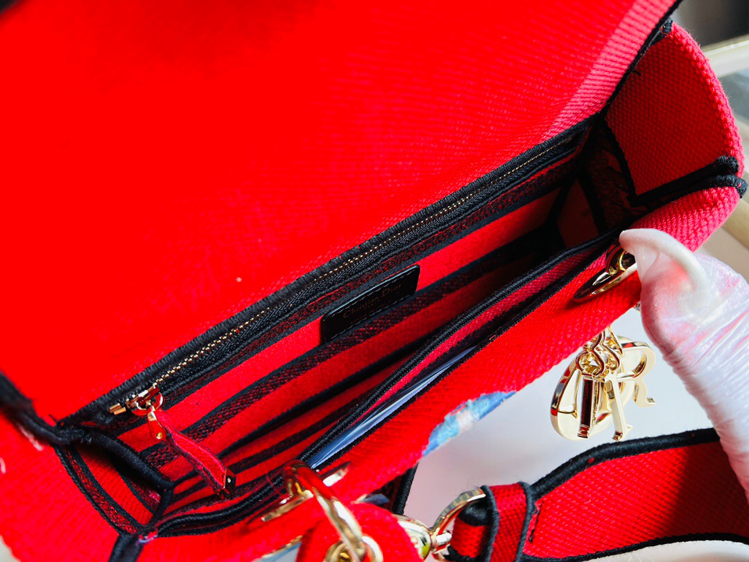 10A + top quality Dior Medium Lady D-Lite Bag M0565 LM003 24cm