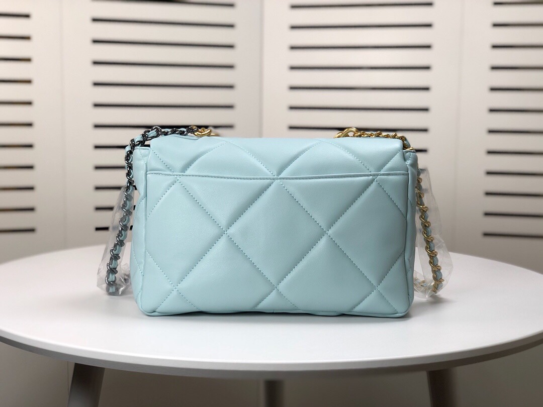 Chanel Lambskin Quilted Medium19 Flap Shoulder Bag Handbag