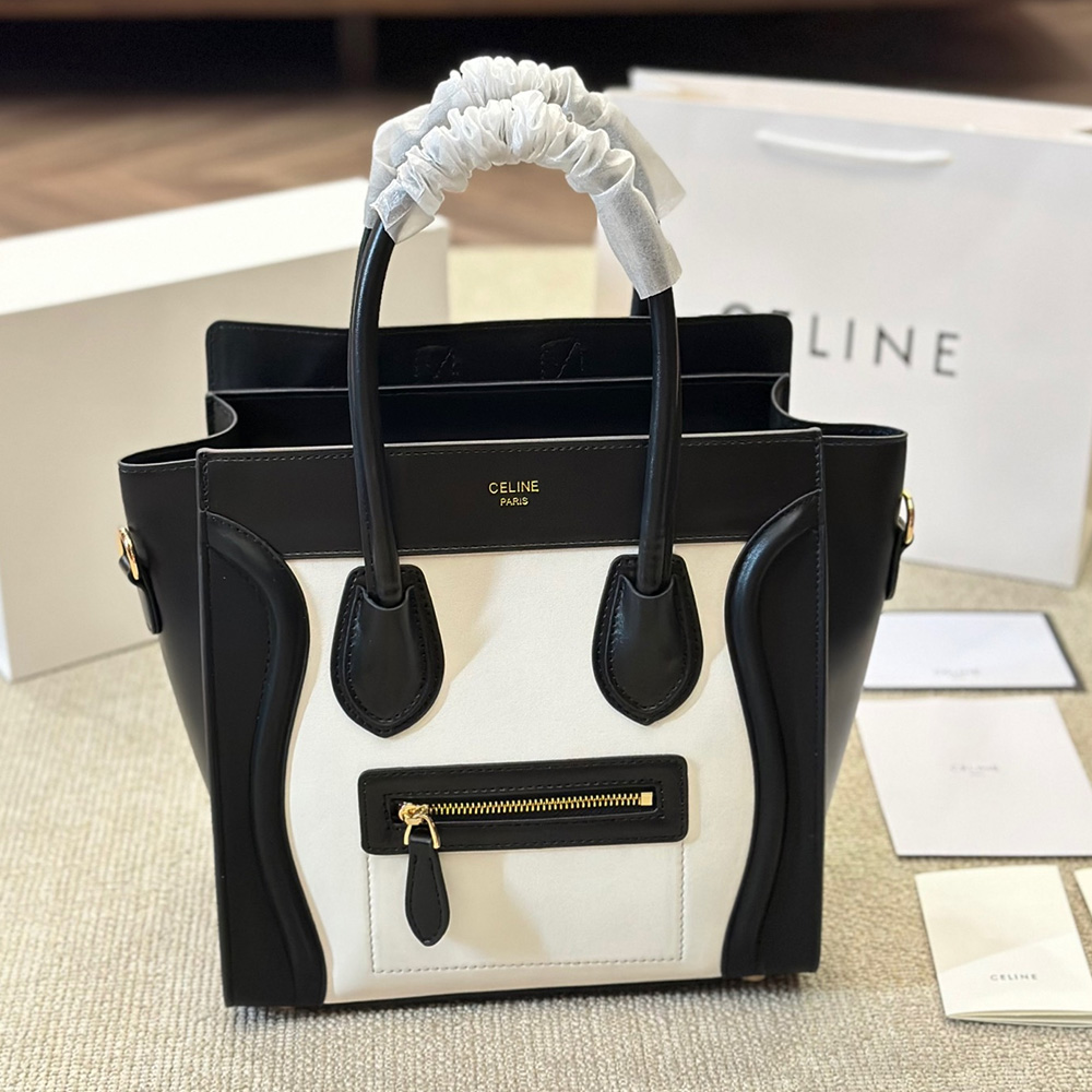 Celine Luggage Smiley leather handbag crossbody bag  (Replica)