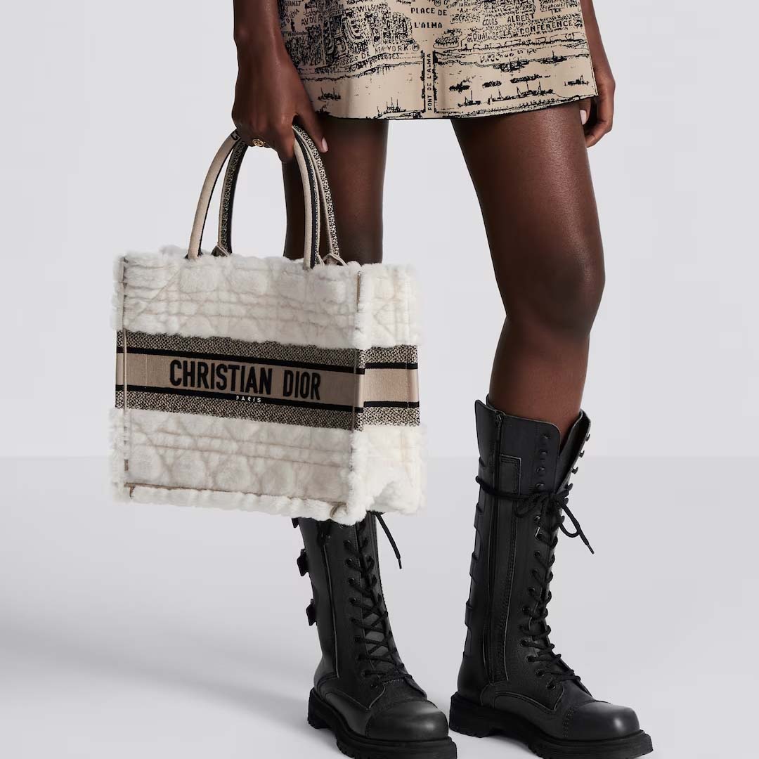 Dior Shearling Book Tote Medium Large Size (Replica)