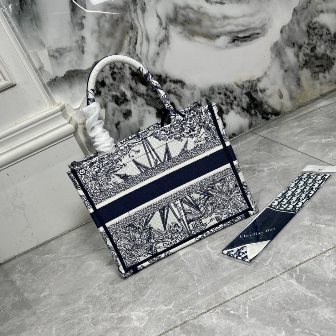 10A + top quality Small Dior Book Tote 0175 XB012 26cm