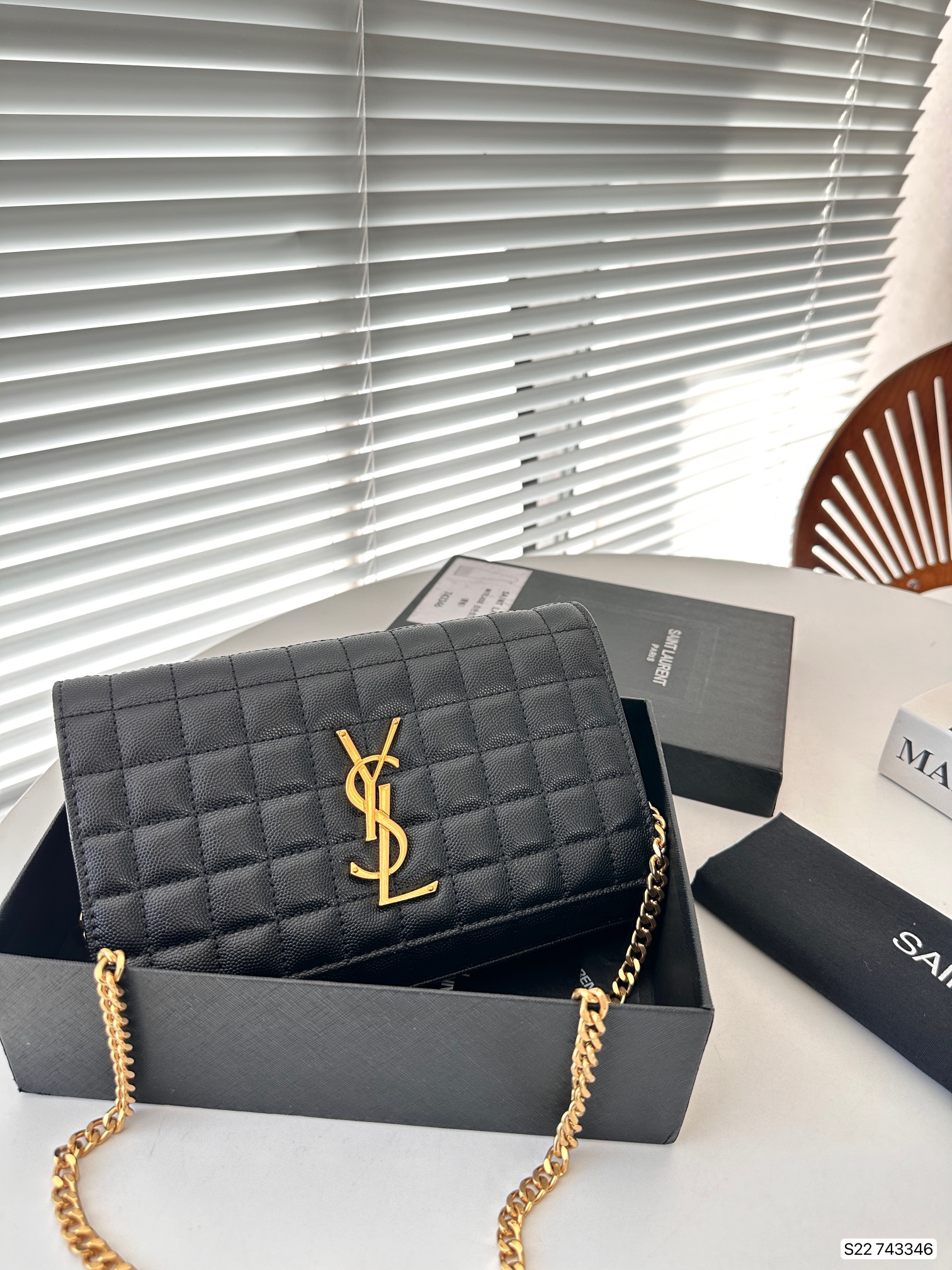 YSL Cassandre Chain Bag 743346 DB571 22.5cm