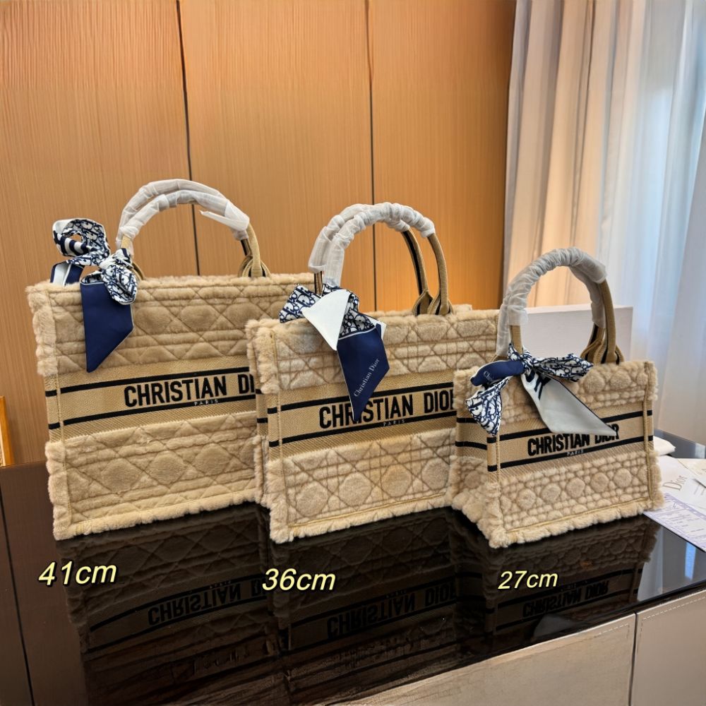 Dior Shearling Book Tote Medium Large Size (Replica)