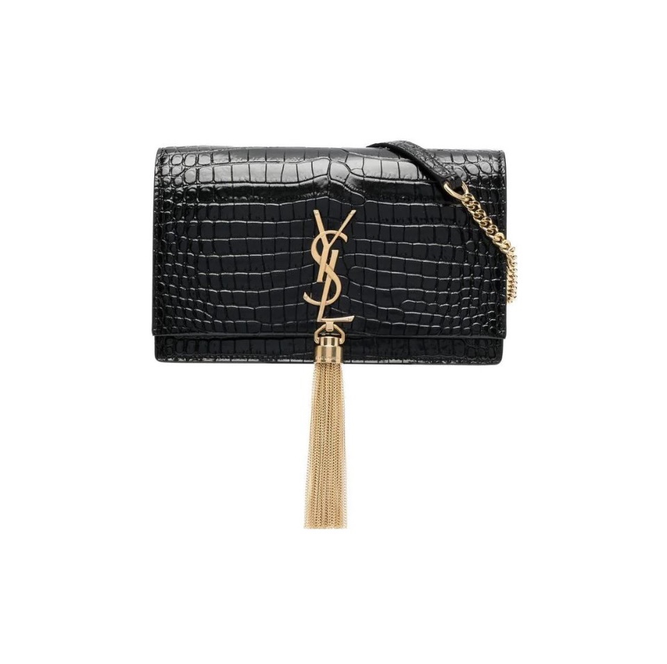 Saint Laurent YSL Kate Tassel Crocodile Leather Shoulder Bag (Replica)