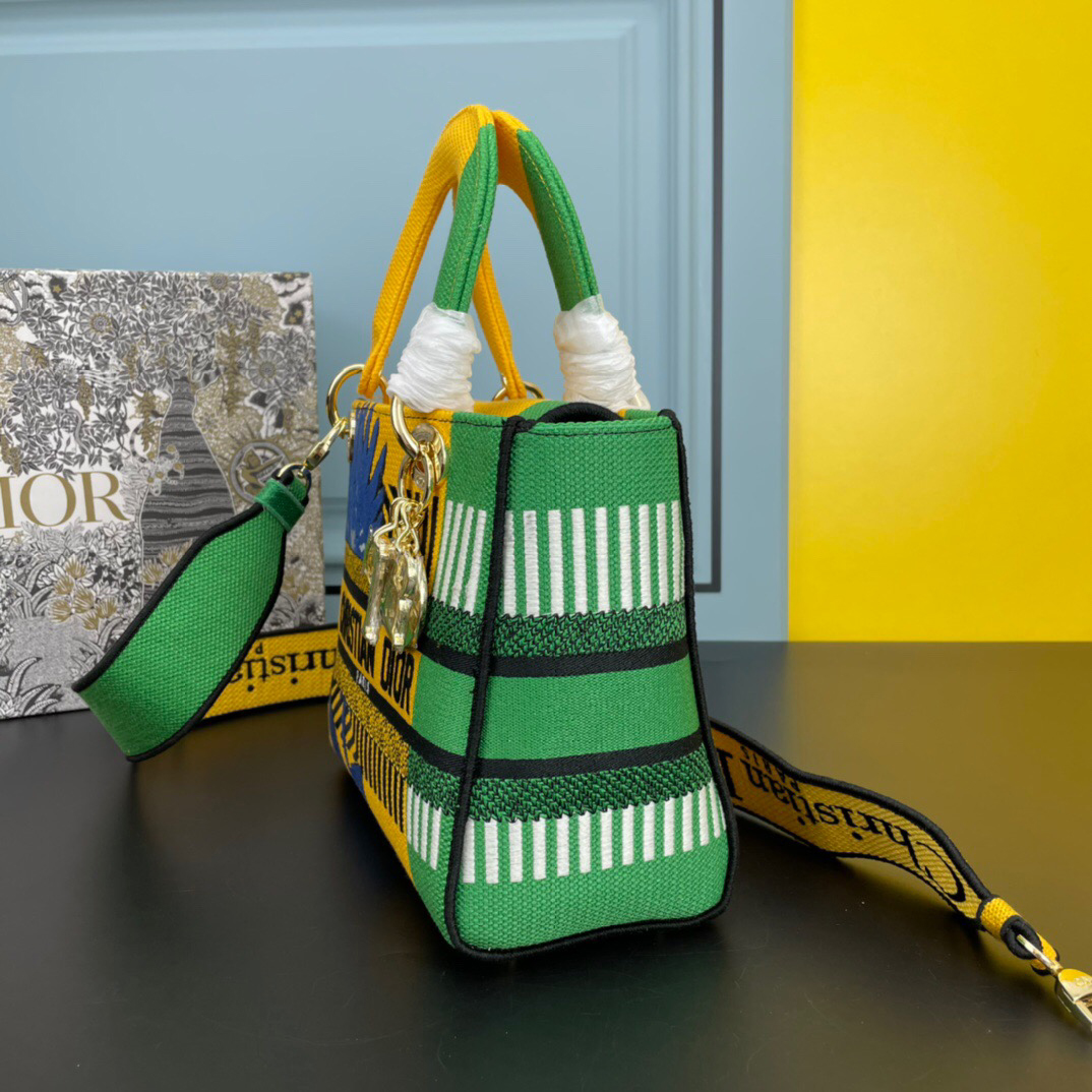 10A + top quality Dior Medium Lady D-Lite Bag M0565 LM003 24cm