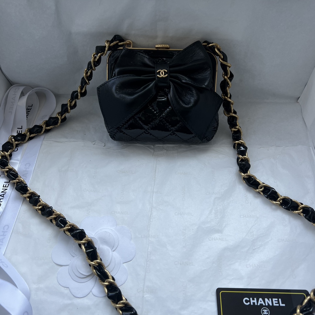 Chanel Bow Cute Clip Bag Sheepskin