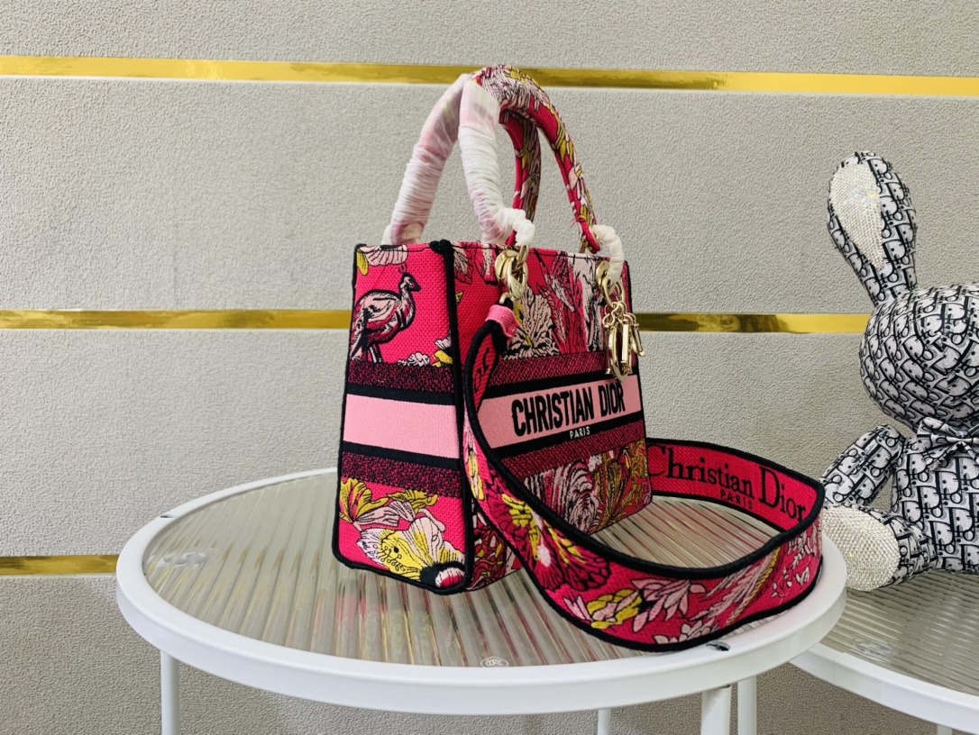 10A + top quality Dior Medium Lady D-Lite Bag 9920 DD003 24cm