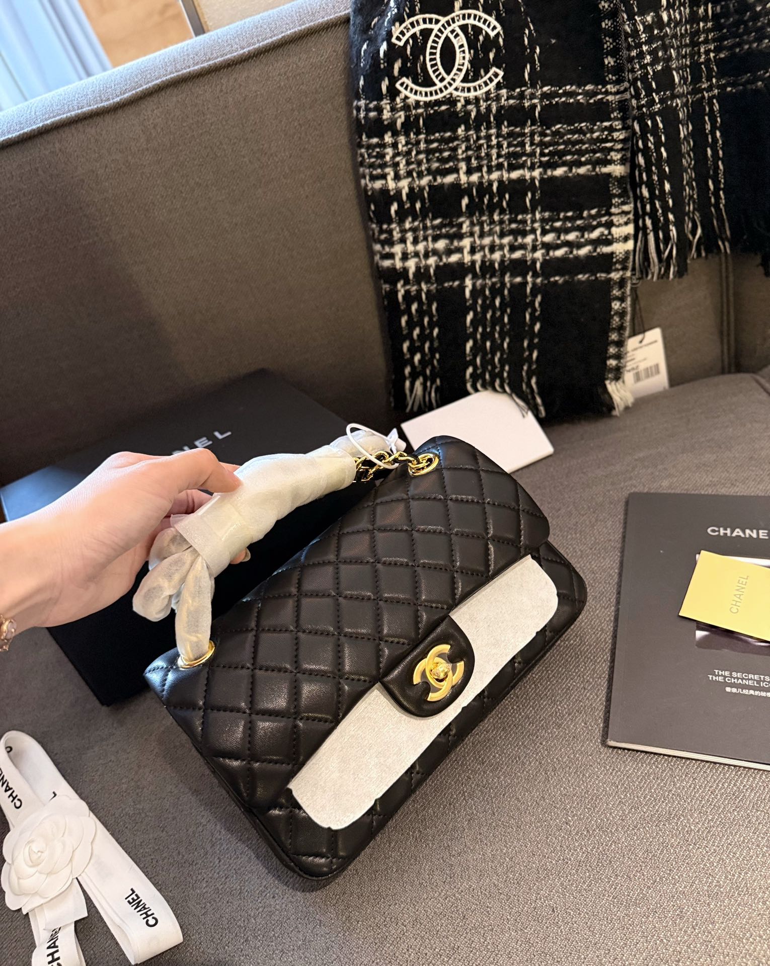 Chanel Classic Flap Bag Sheep 1112CF LLS091 23cm