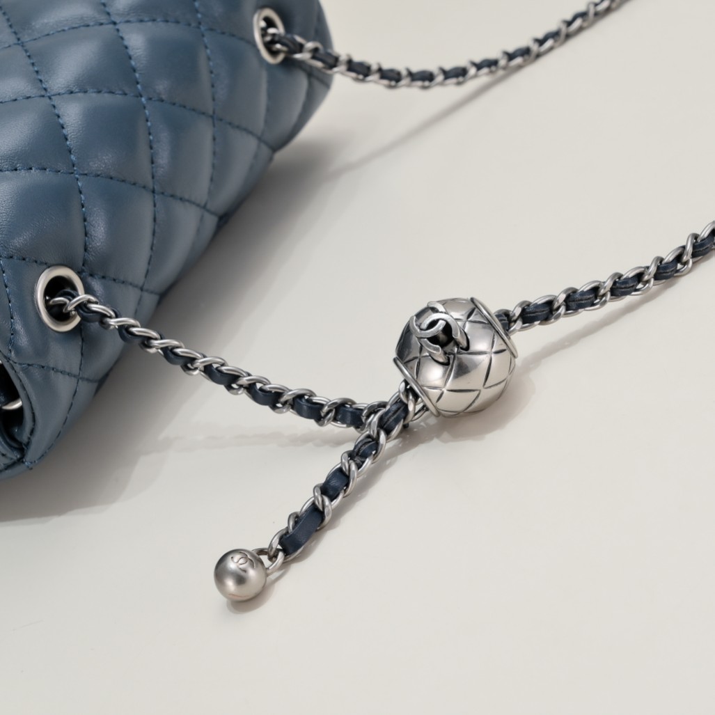 Chanel Cross Body Metal Ball Chain Shoulder Bag Handbag