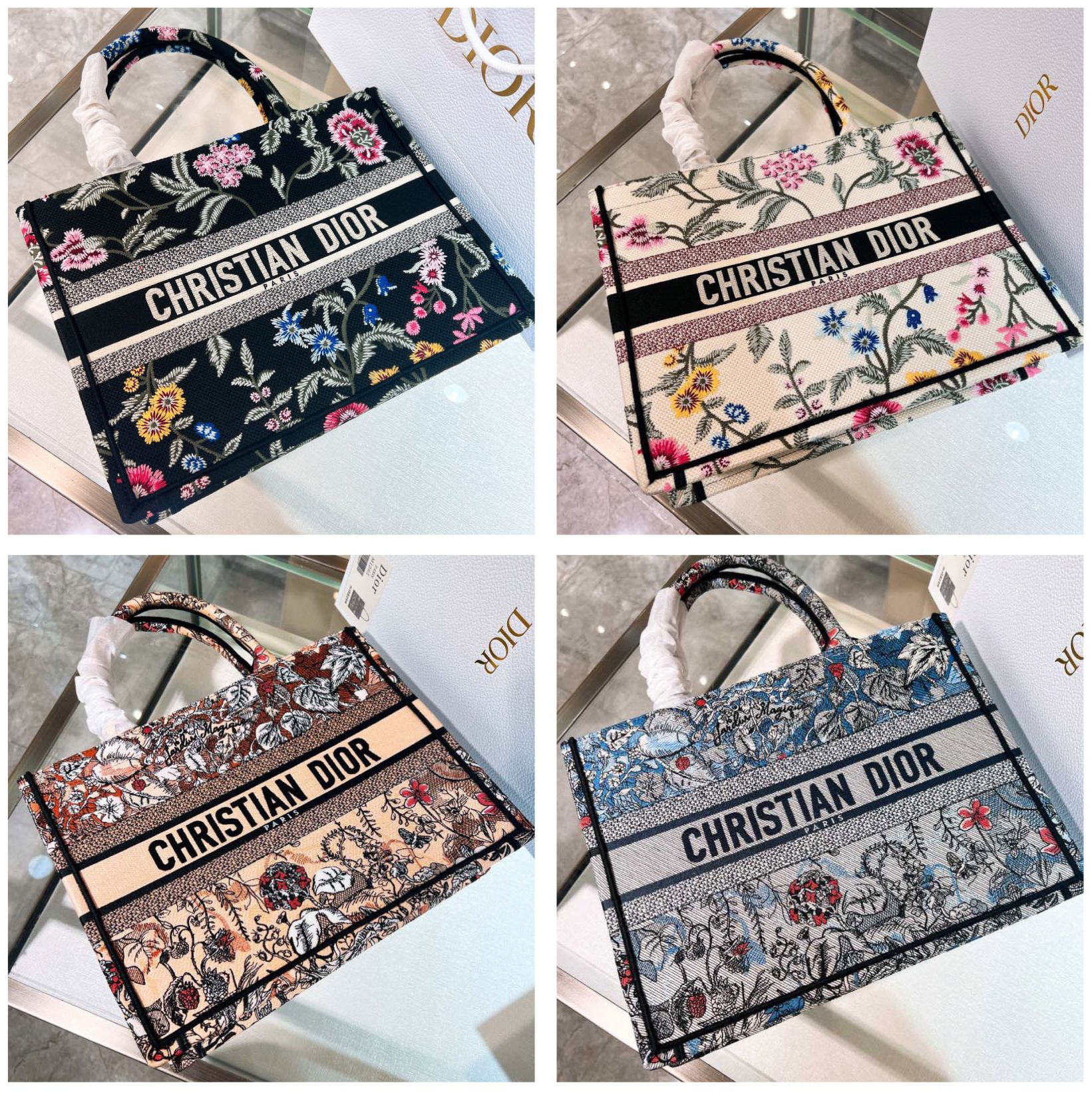 10A + top quality Medium Dior Book Tote 1296 DLAM022 36cm