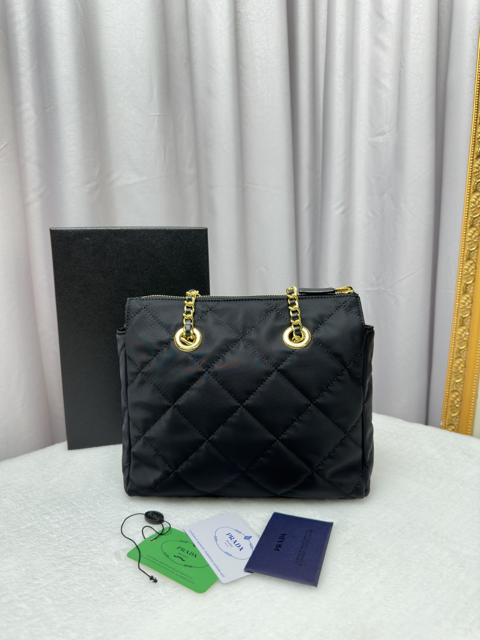 Prada Re-Nylon Tote Black 1BG468 22PJ051 25cm