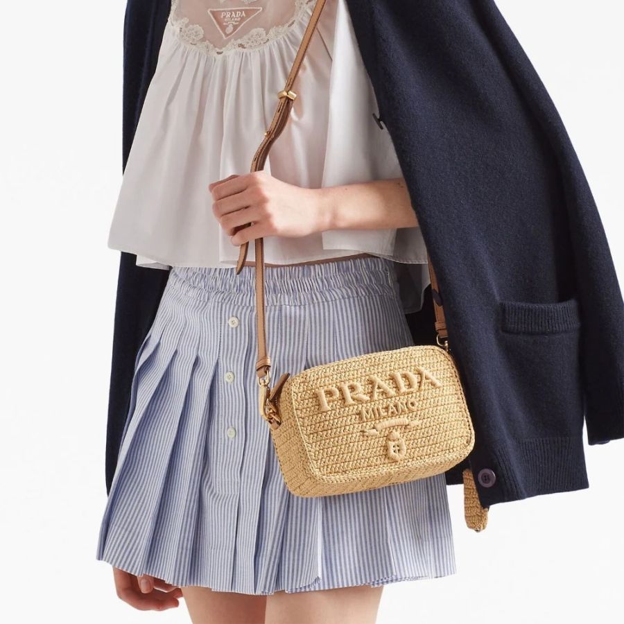 Prada Crochet Camera Bag Shoulder Bag  (Replica)