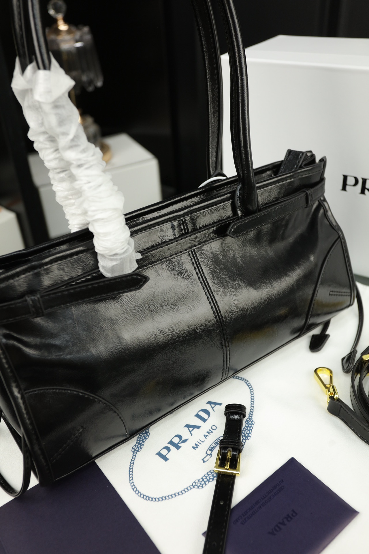 Prada Soft lux Tote 013 DB021532 32-38cm