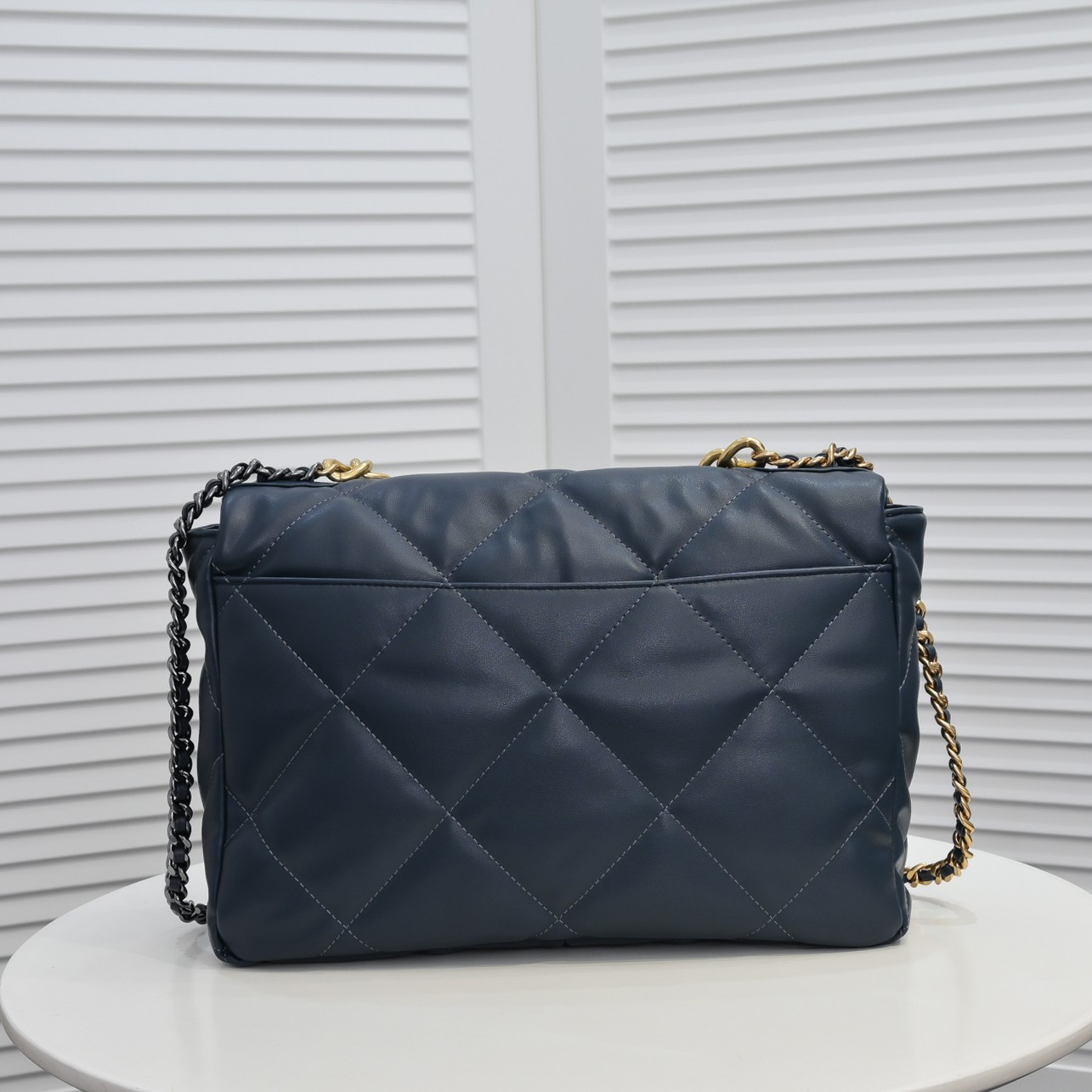 Chanel Lambskin Quilted Large19 Flap Shoulder Bag Handbag