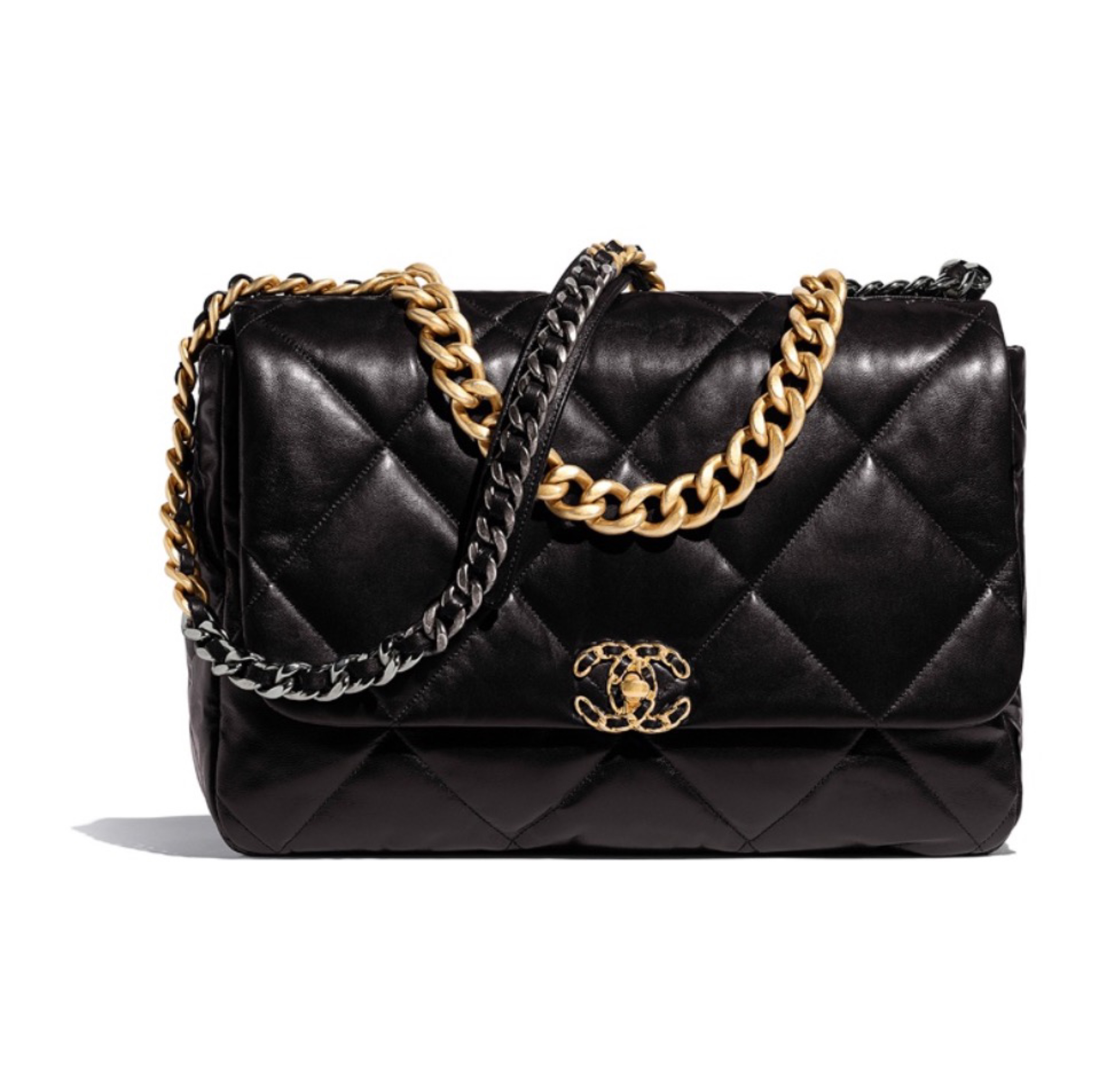 Chanel 19bag Lambskin Gold Buckle Shoulder Crossbody Bag (ReplicaοΌ