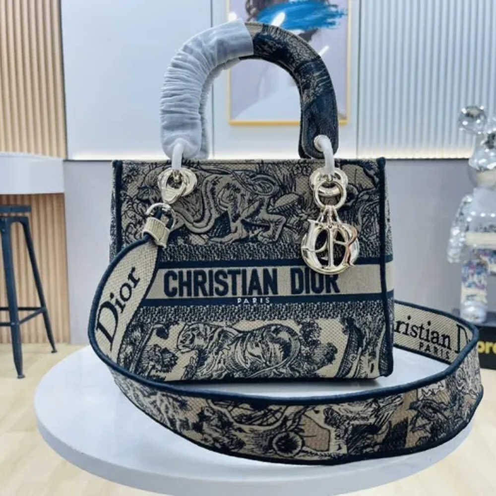 10A + top quality Dior Medium Lady D-Lite Bag 9920 DD003 24cm