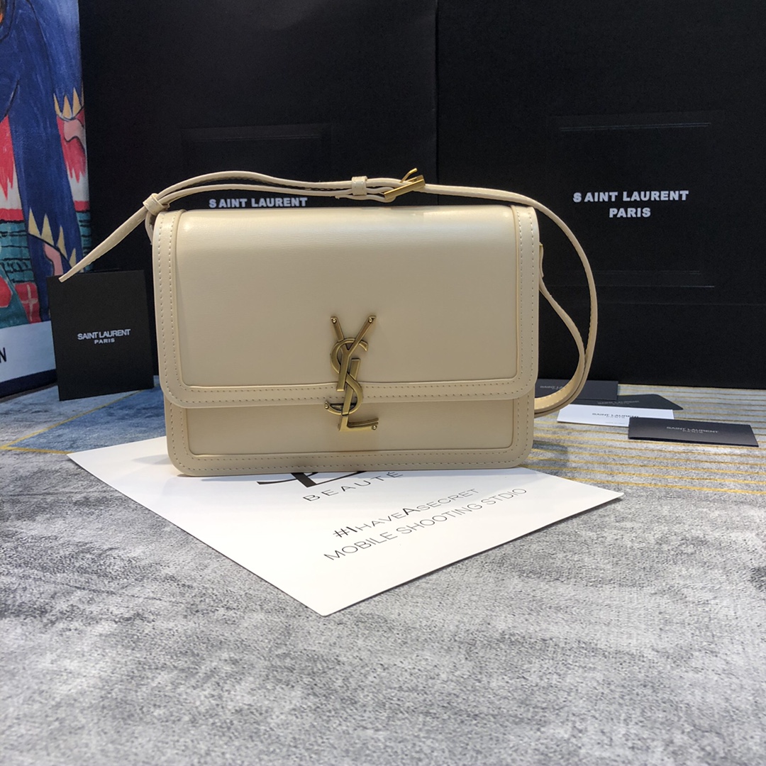 YSL SOLFERINO MEDIUM SATCHEL IN BOX SAINT LAURENT LEATHER large size