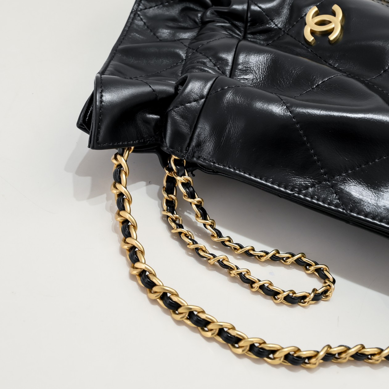 Chanel Drawstring Trash Bag Shoulder Bag Handbag