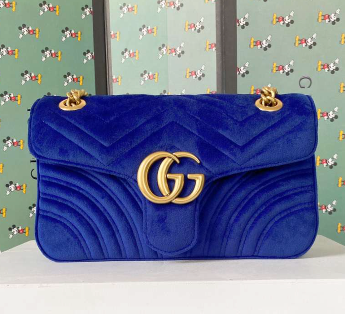 Gucci GG Marmont Velvet Small Shoulder Bag Handbag(Replica)
