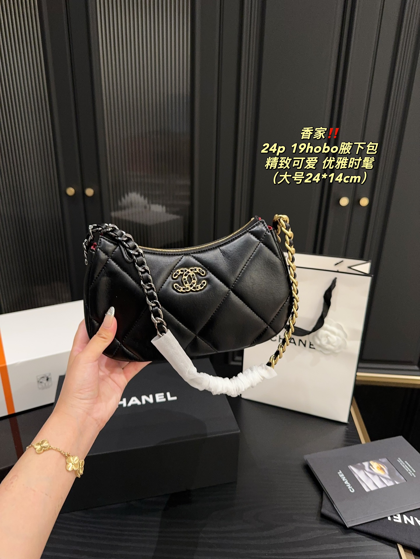 Chanel 24p 19hobo Bag 018 DB571 20-24cm