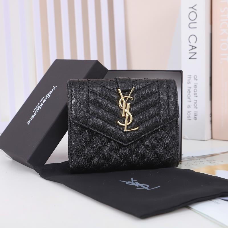 Saint Laurent YSL Grained Leather Wallet Purse(Replica)