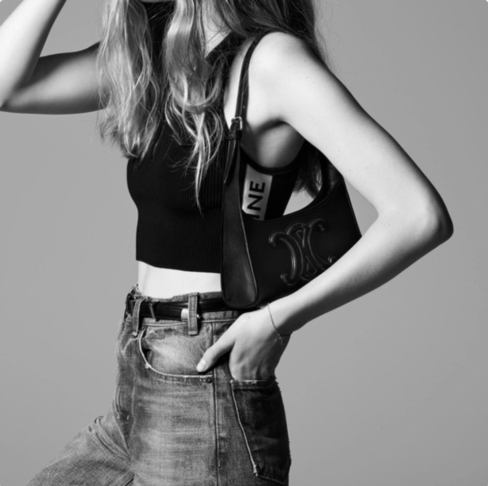 Celine Cuir Triomphe Relief Handbag Shoulder Bag(Replica)