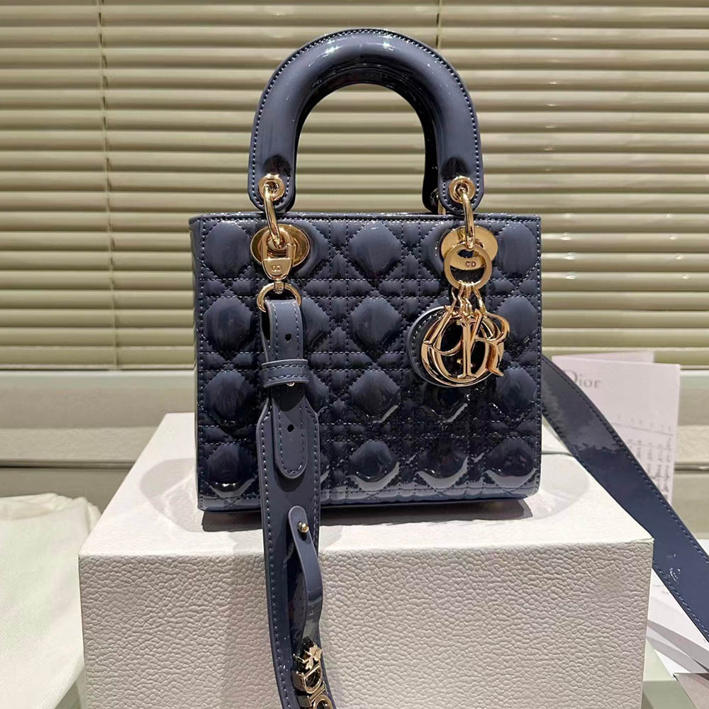 Dior Small Lady Bag - Lacquered Calfskin (Replica)