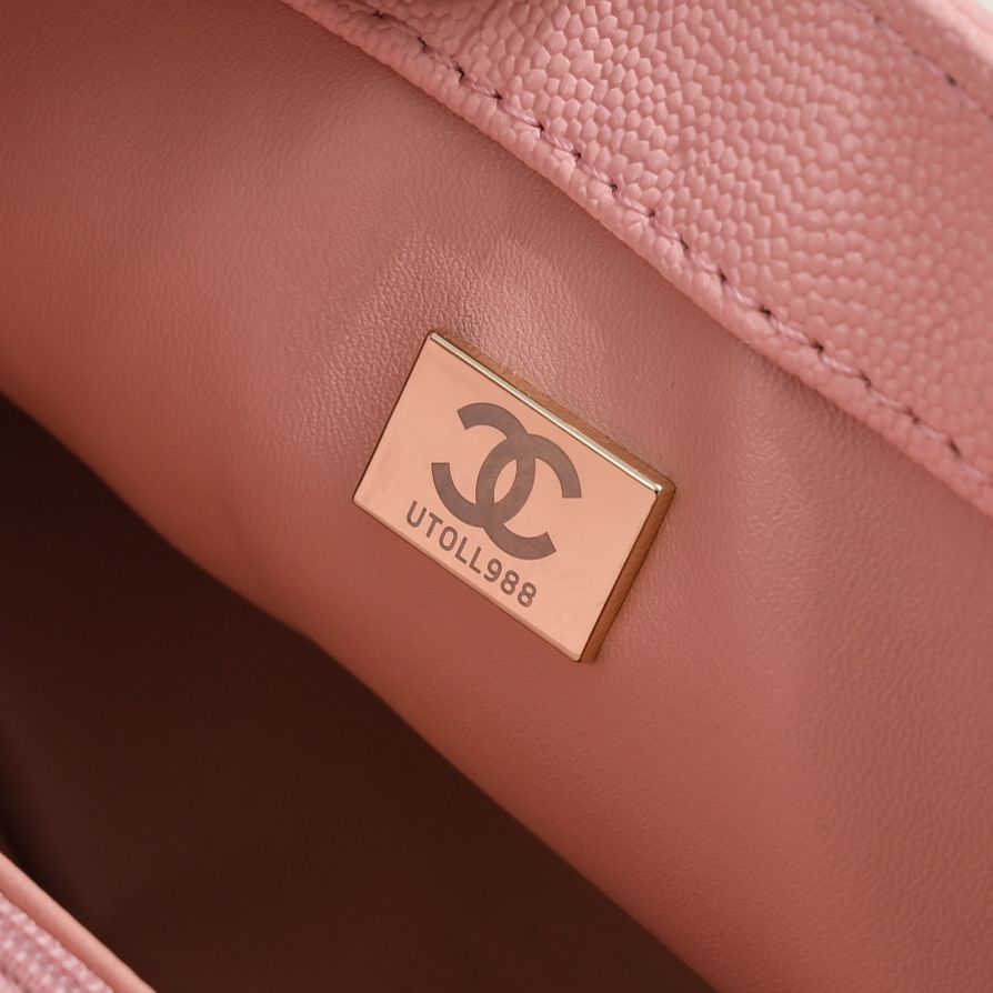 Chanel 23P Peach Hardware Shoulder Bag Handbag