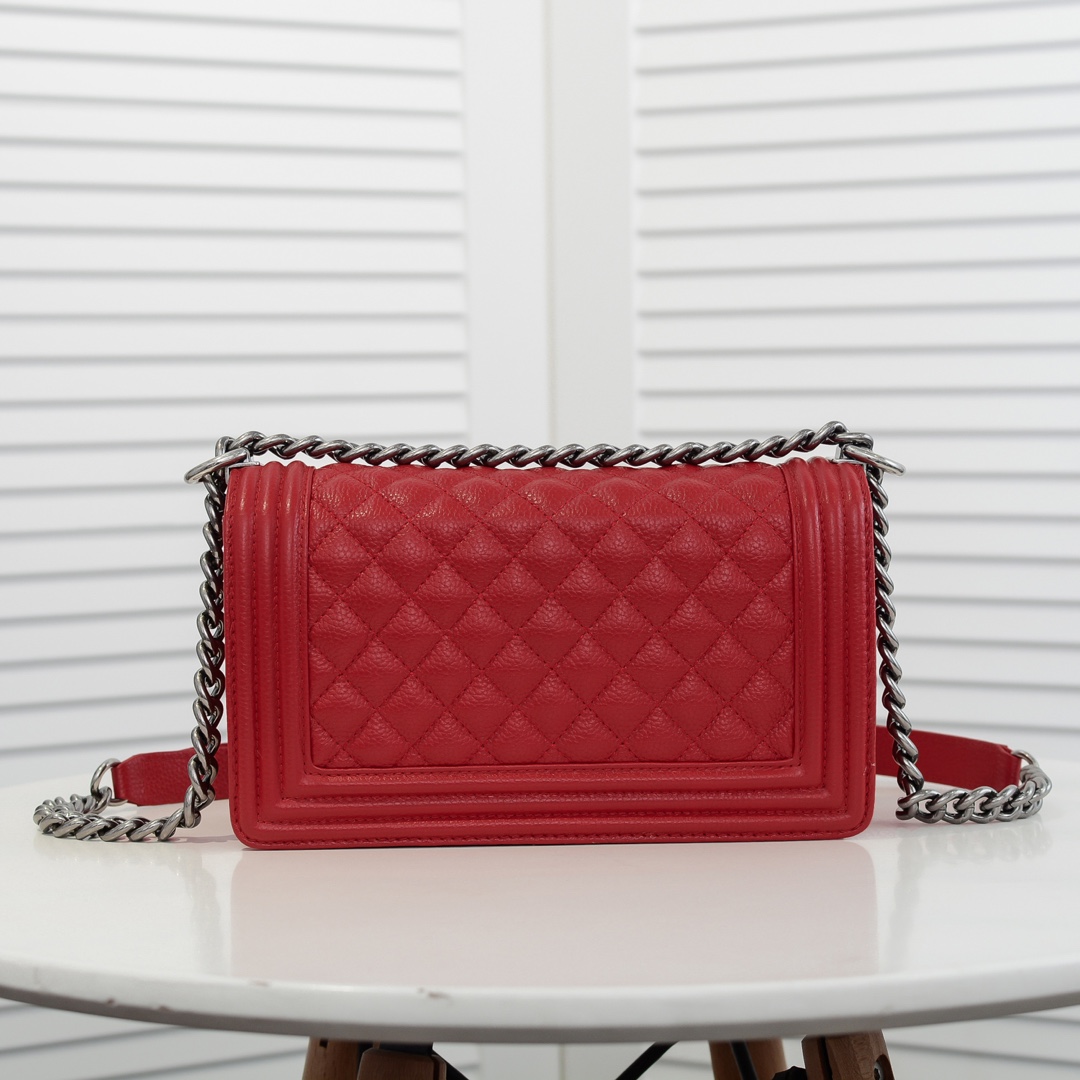 Chanel Leboy litchi or lychee pattern Shoulder Bag Handbag