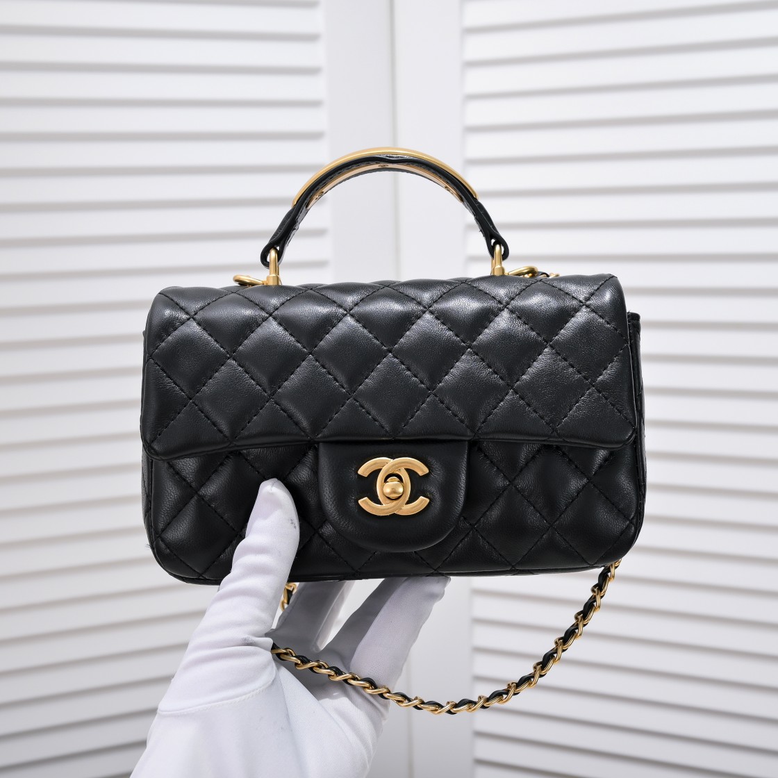 Chanel 22B Mini CF Handle Shoulder Bag Handbag