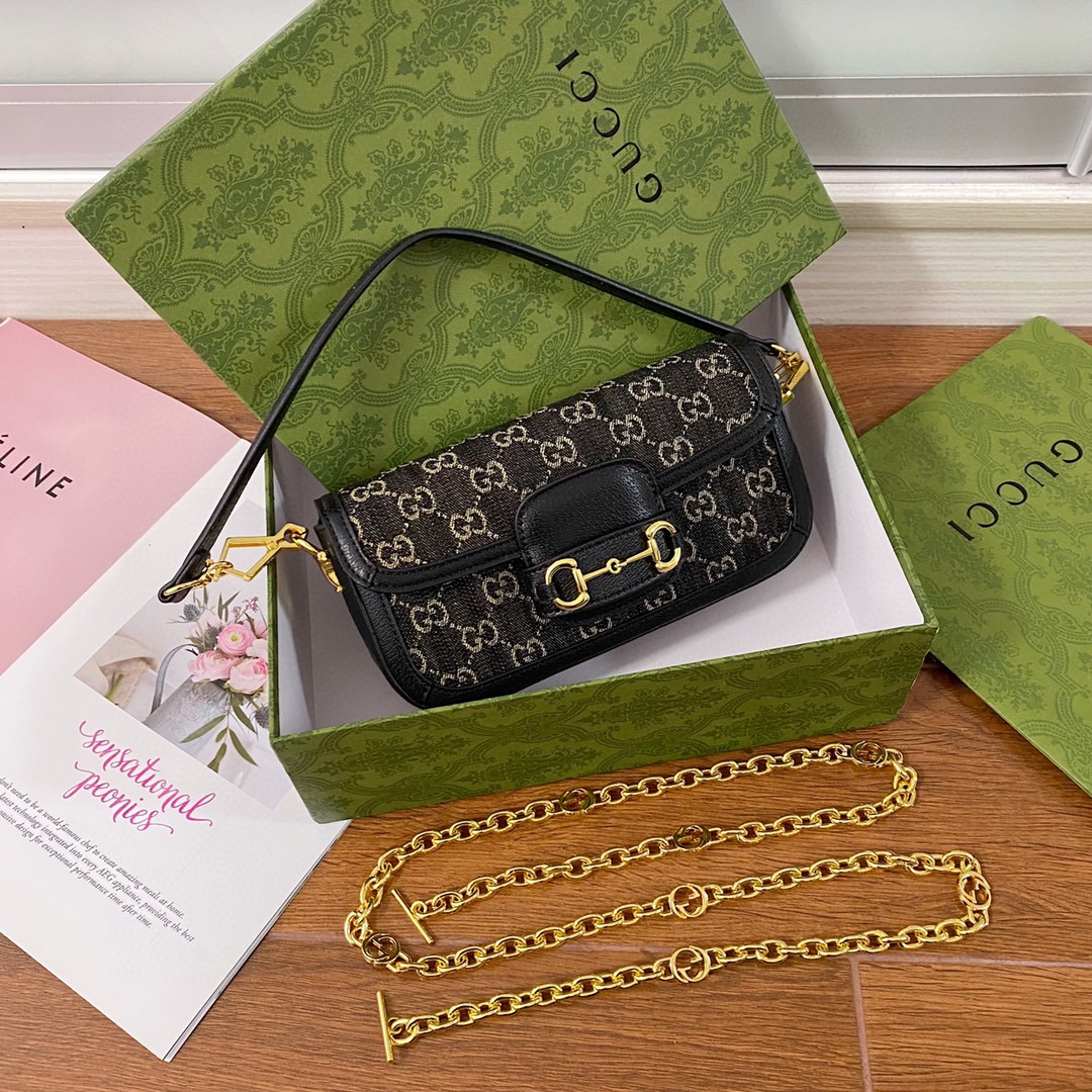 Gucci Horsebit 1955 Baguette Shoulder Bag Handbag(Replica)