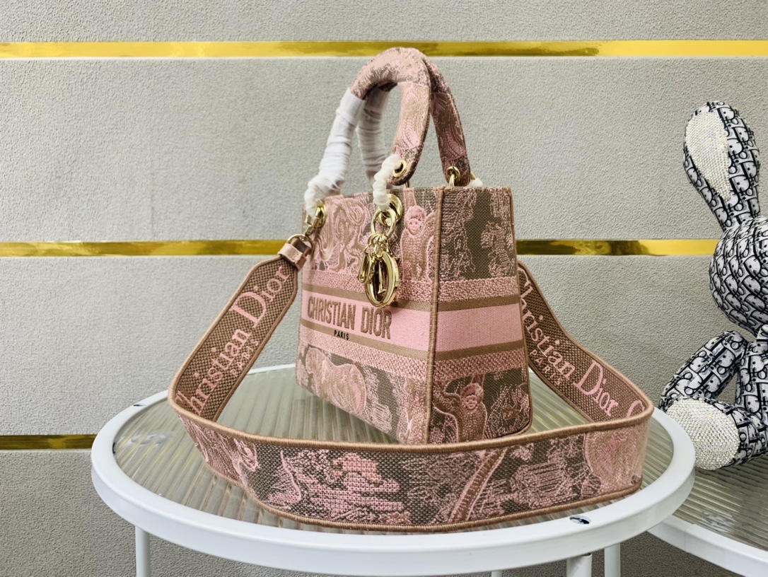 10A + top quality Dior Medium Lady D-Lite Bag 9920 DD003 24cm