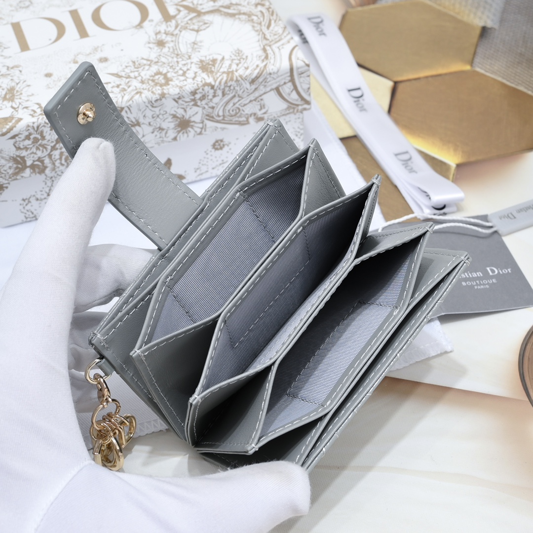 Lady Dior 5-Gusset Card Holder 10A+ top quality S0178 LM091 10.4cm