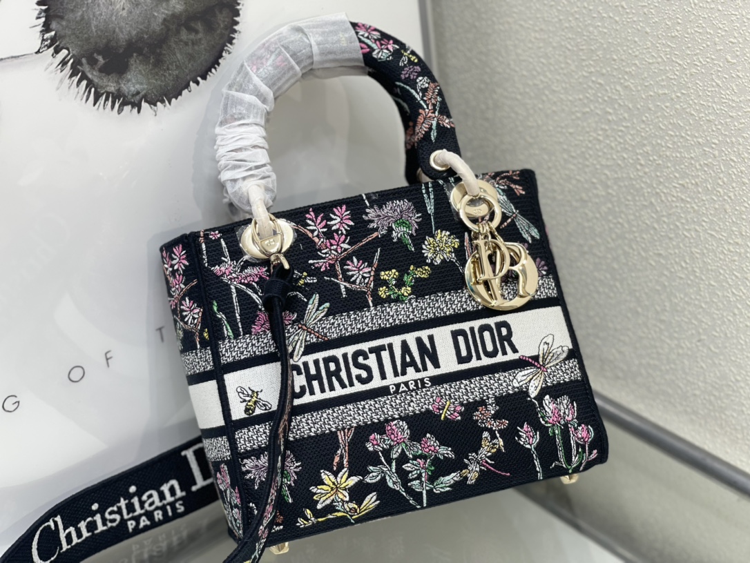 10A + top quality Dior Medium Lady D-Lite Bag 9920 LM003 24cm