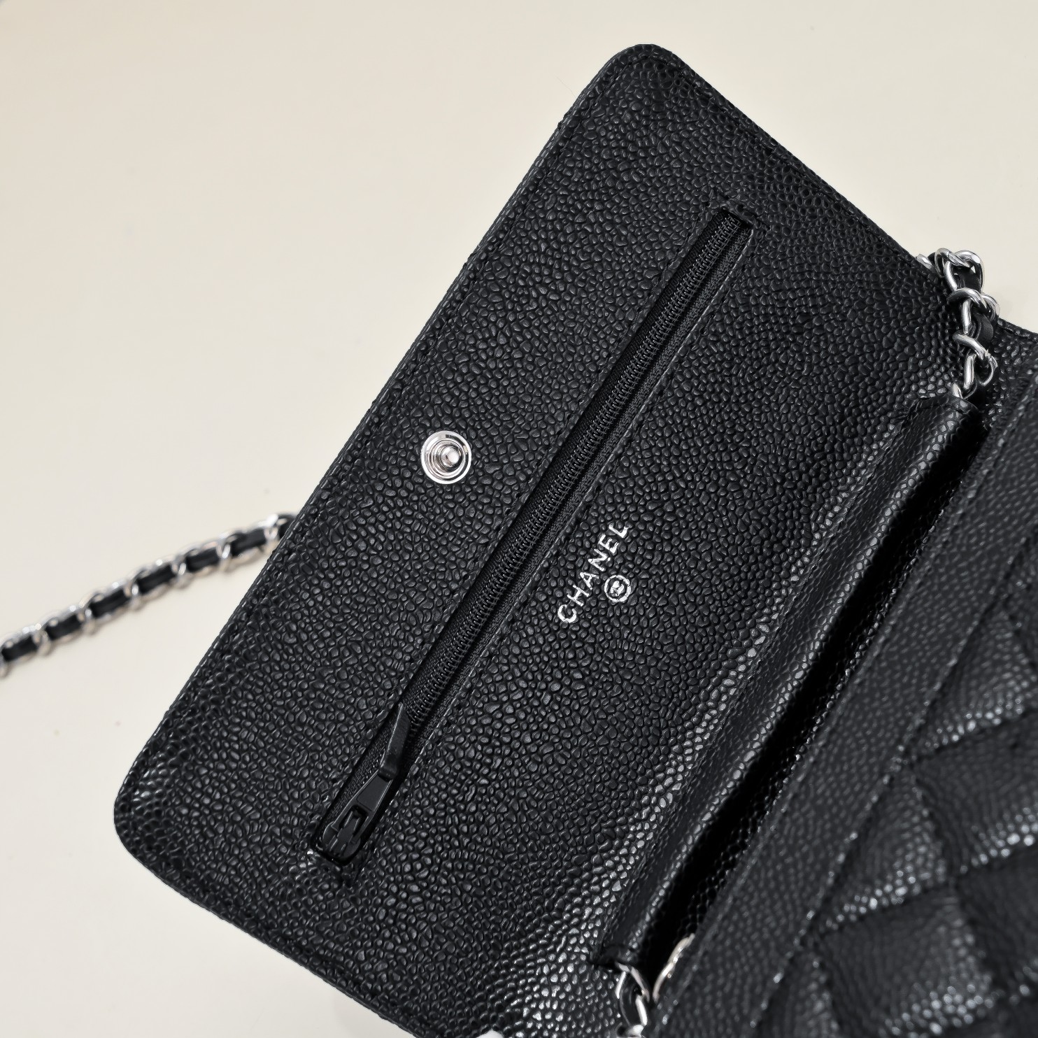 Chanel Woc Caviar Classic Silver Hardware Shoulder Bag Handbag