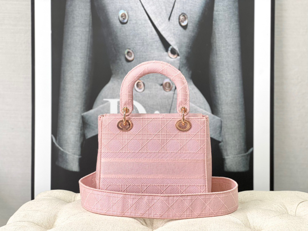 10A + top quality Dior Medium Lady D-Lite Bag M0565 LM003 24cm