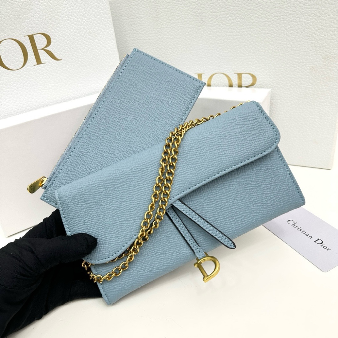 Dior Saddle Chain Wallet(Replica)