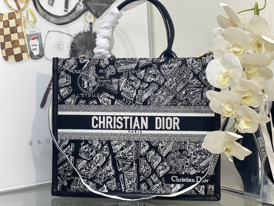 10A + top quality Dior Book Tote With Strap 0175 LM022042062 26-41cm