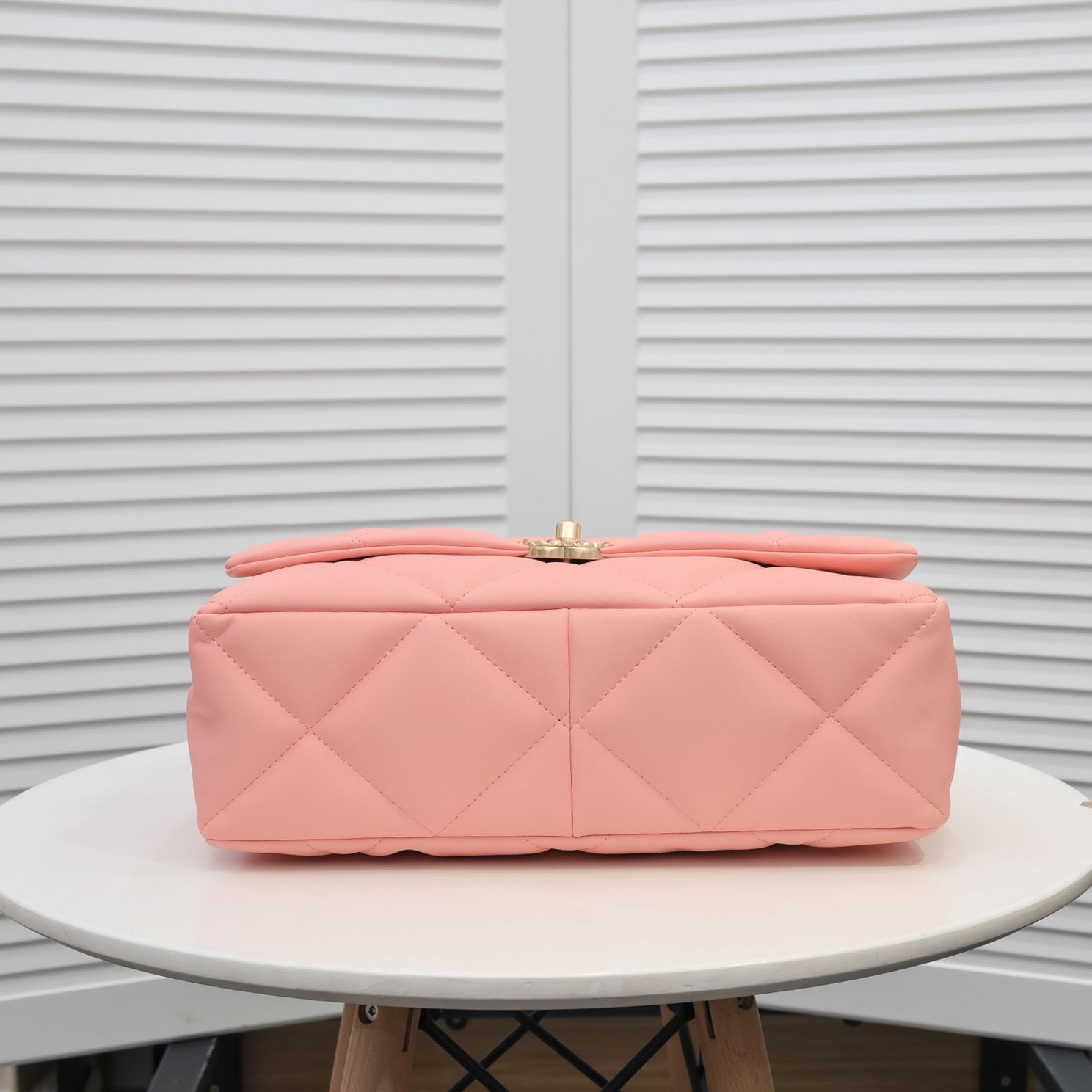 Chanel Lambskin Quilted Large19 Flap Shoulder Bag Handbag