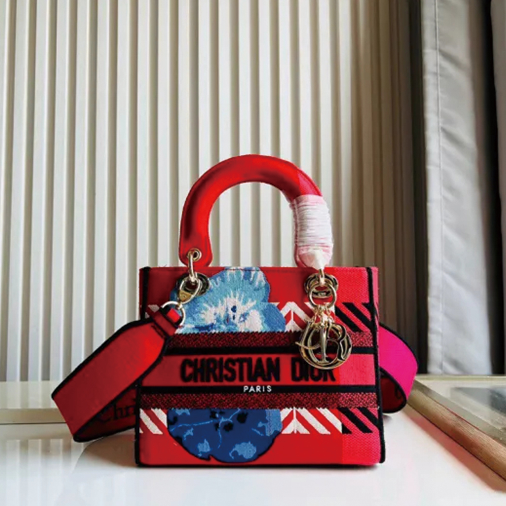 10A + top quality Dior Medium Lady D-Lite Bag M0565 LM003 24cm