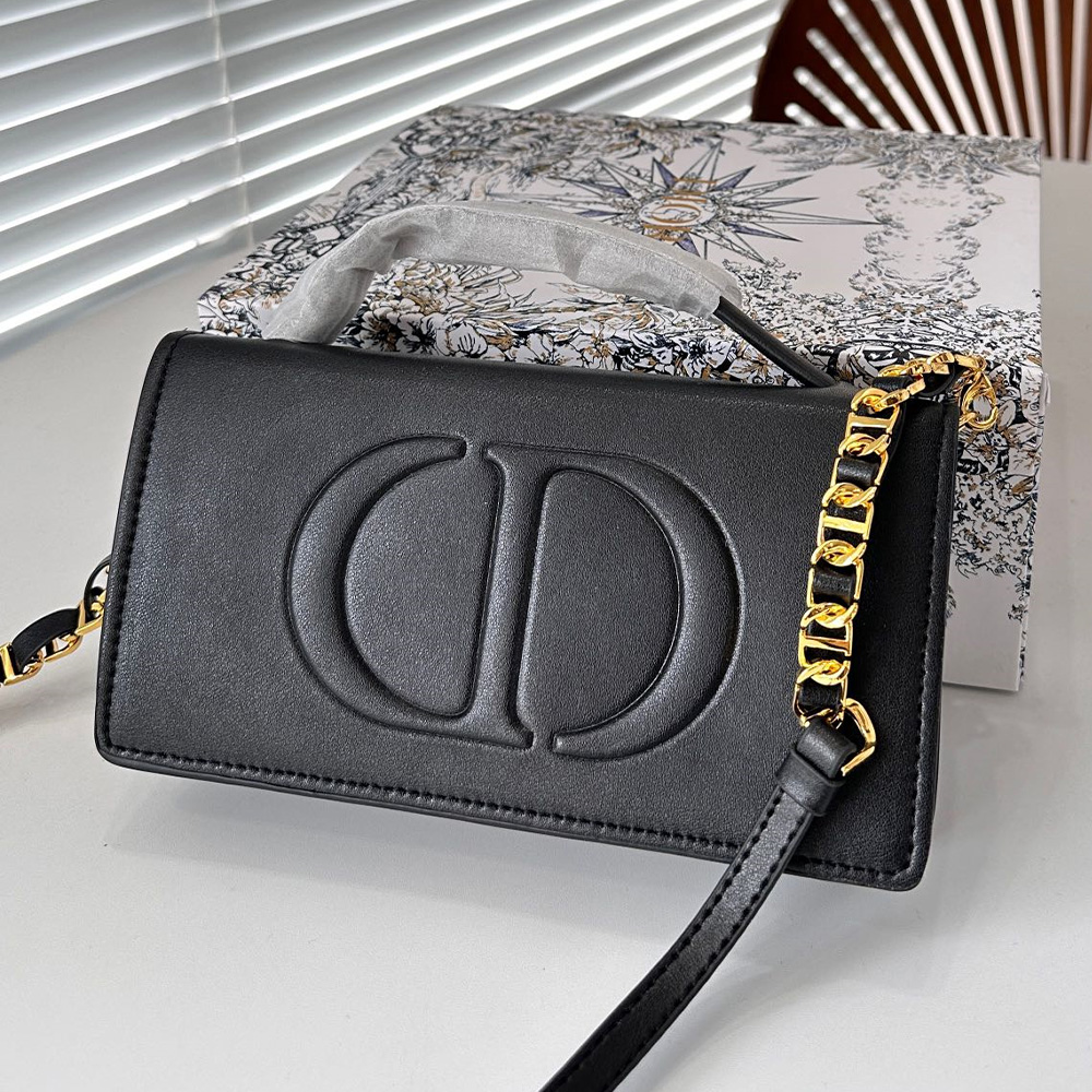 DIOR CD Signature Printed Shoulder Bag (Replica)