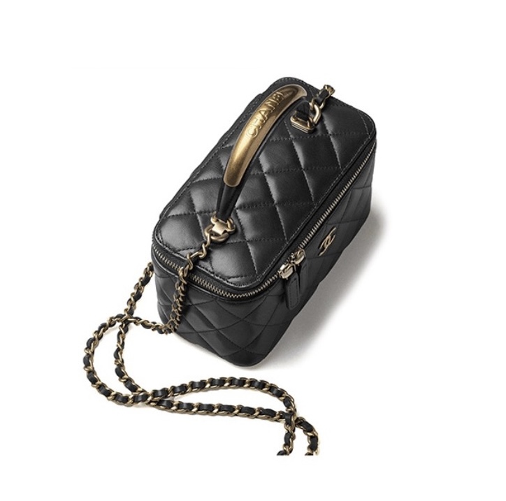 Chanel 22B Metal Handle Makeup Box Bag (Replica)