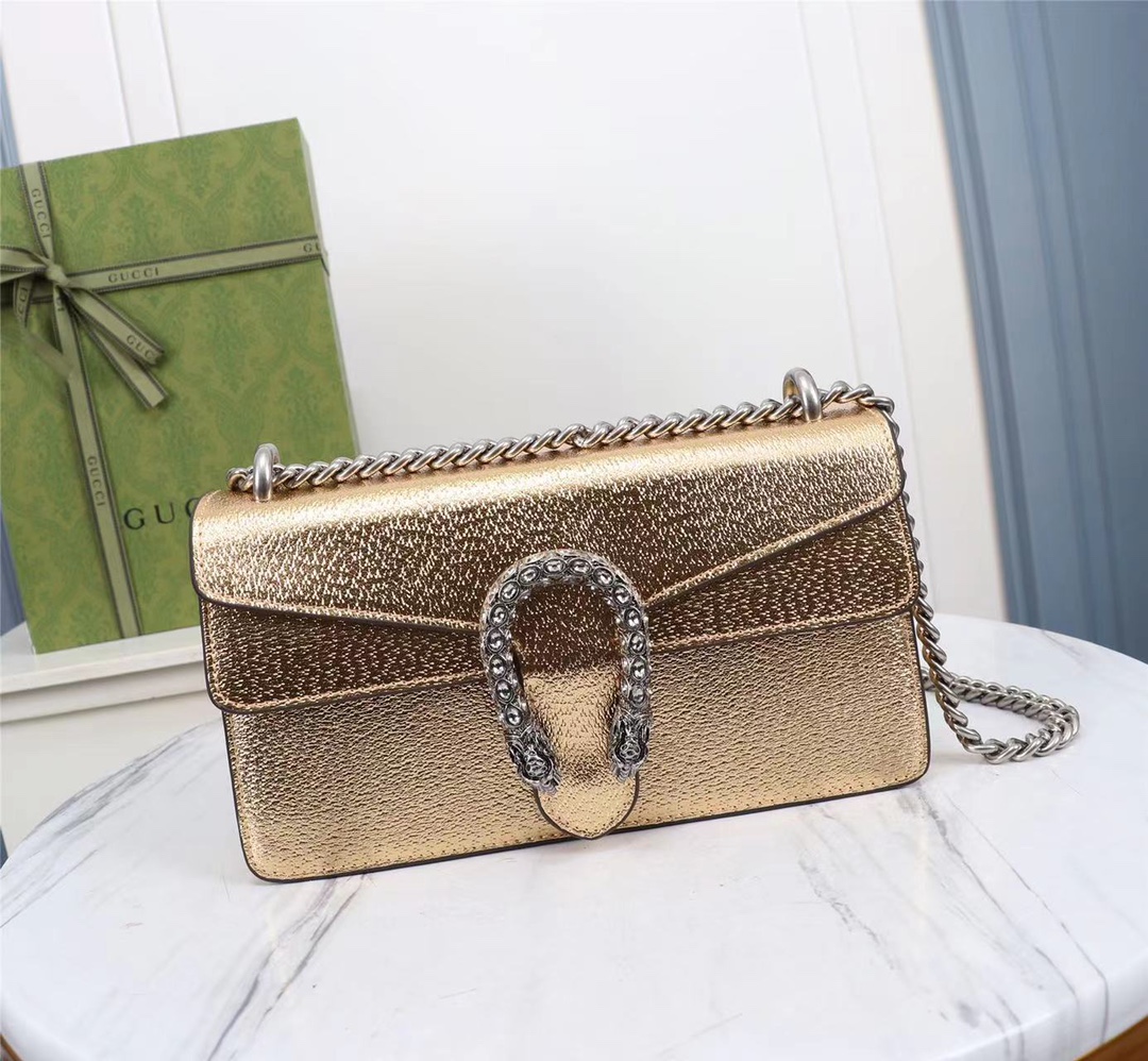 Dionysus Small Shoulder Bag Gold 499623 LM002 25cm
