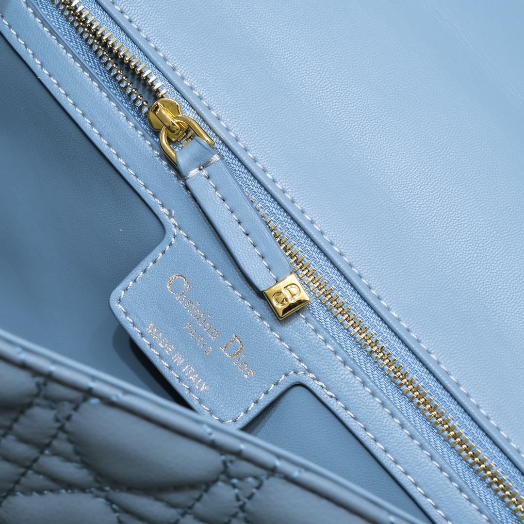 Large Dior Caro Bag Blue 9797 XB002 28cm